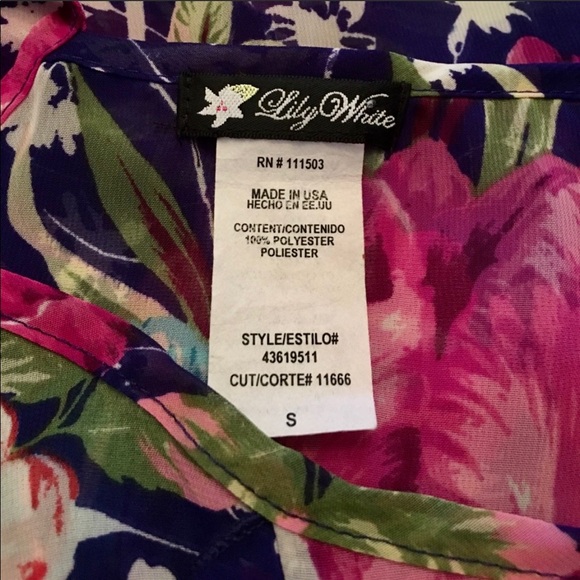 Floral Tank Top Racer Back Ruffles Summer Small 2 - Picture 3 of 5